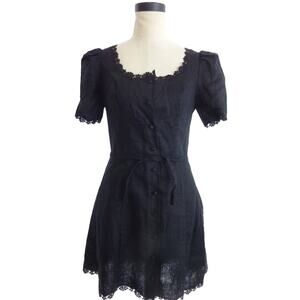 Reformation | Dresses | Reformation Anabella Linen Dress Black Size 4 |  Poshmark